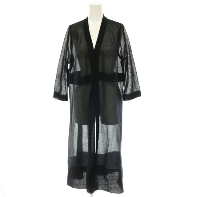 【中古】フォクシー FOXEY 24年 Cardigan Lana カーディガン シアー 40 ブラック 44370 /CX ■OS レディース