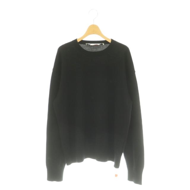 【中古】オフホワイト OFF WHITE OMHE091C99KNI001 PERMANENT Crew Neck Sweater ニット セーター 長袖 L ブラック