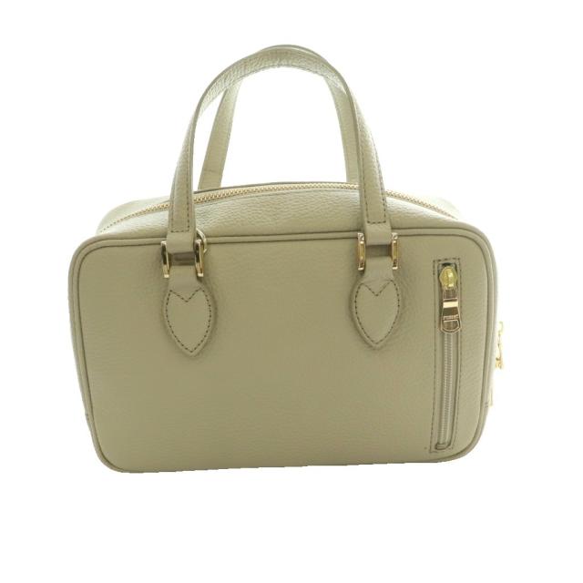 【中古】ラシット RUSSET 2wayミニボストンバッグ ハンド ショルダー レザー グレー /SS ■OS レディース