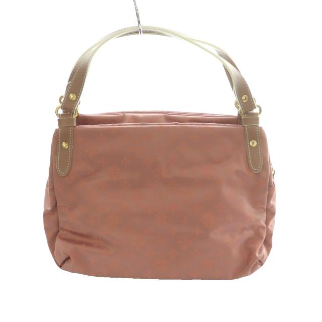 【中古】ラシット RUSSET カラーハンドルミニトートバッグ 肩先 お手手 2WAY モノグラム さくら色 CE-1138 /SS