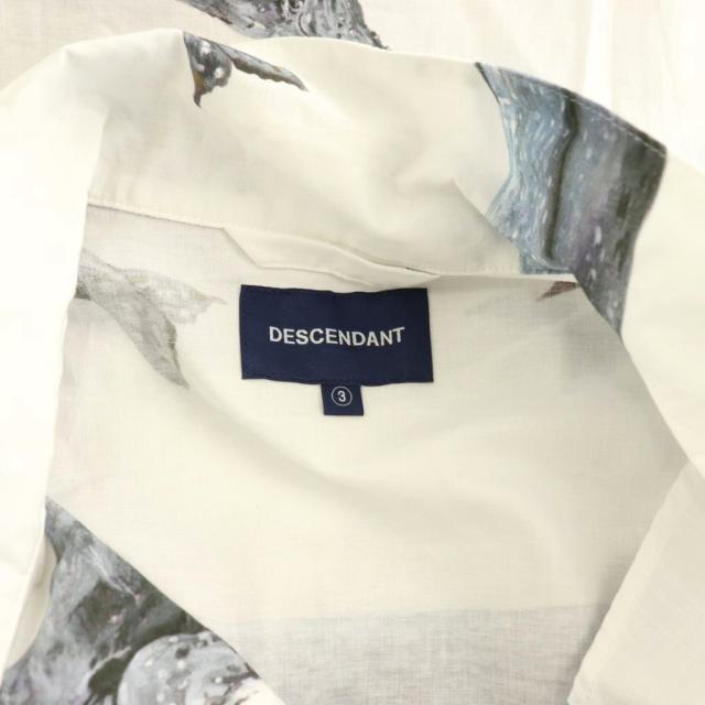 【中古】ディセンダント DESCENDANT 25SS SEAFARERS TEXTILES/Sシャツ オープンカラー 総柄 3 白 マルチカラー /CX_4