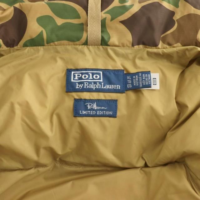 【中古】ポロ ラルフローレン for Ron Herman 25FW Down Jacket ダウンジャケット フード付き カモフラ柄 XL カーキ_5