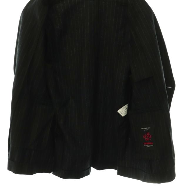 【中古】クチュールドアダム COUTURE D`ADAM ウール ダブルブレスト ストライプジャケット 36 チャコール_2