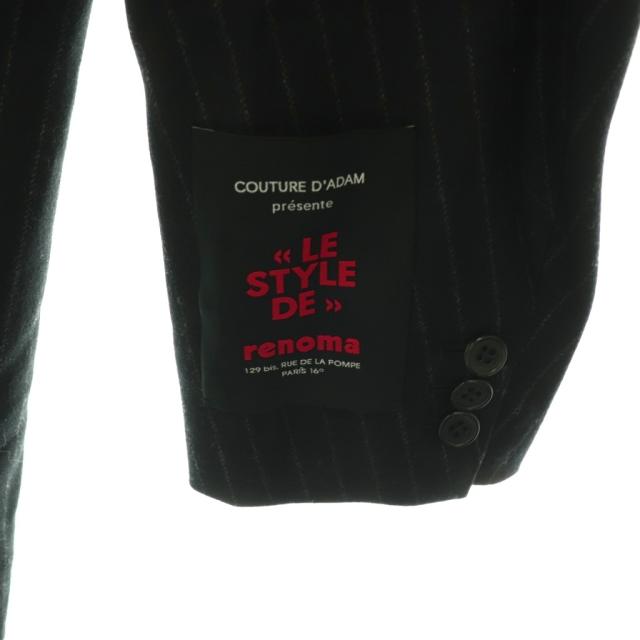 【中古】クチュールドアダム COUTURE D`ADAM ウール ダブルブレスト ストライプジャケット 36 チャコール_4