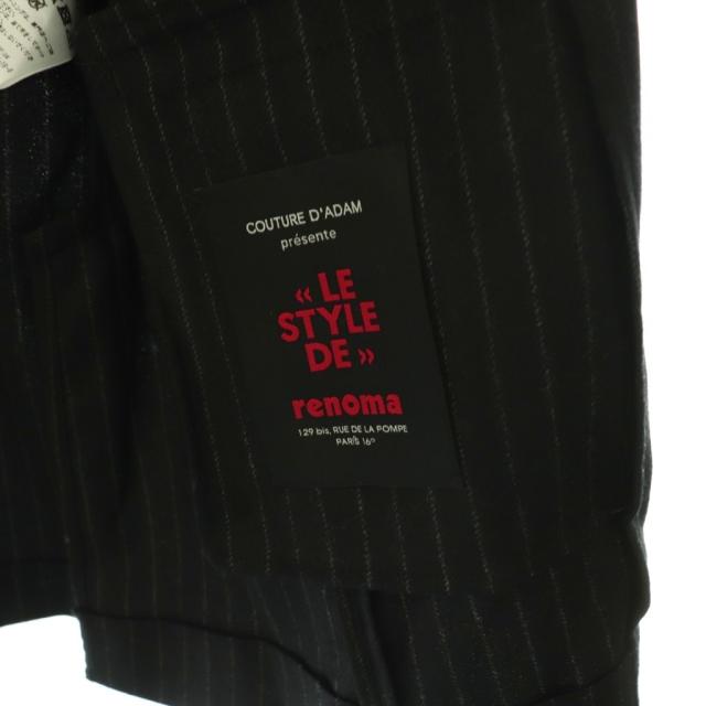 【中古】クチュールドアダム COUTURE D`ADAM ウール ダブルブレスト ストライプジャケット 36 チャコール_6