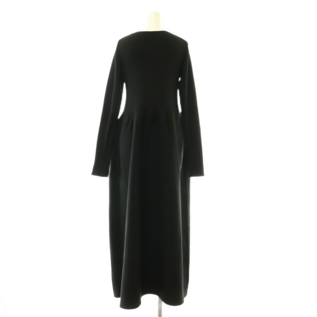 【中古】プラージュ 24AW rib combi ニットドレス ワンピース ロング 長袖 38 ブラック /DO ■OS ■SH レディース_1