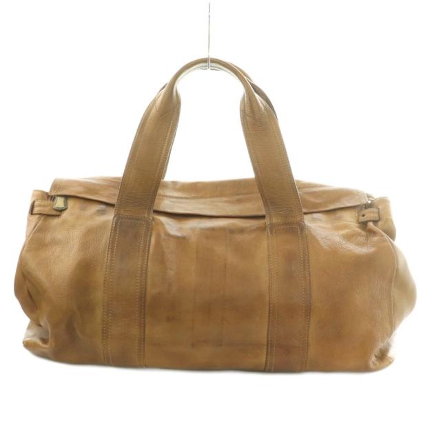 【中古】ゲンテン genten ゴートヌメ ボストンバッグ 茶 ブラウン /MI ■OS メンズ