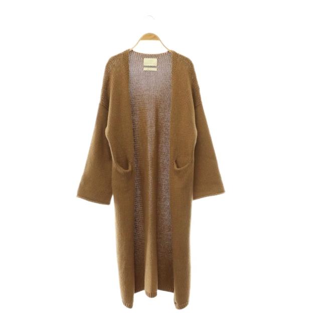 【中古】ローレンマヌージアン Lauren Manoogian KNIT GOWN ニット カーディガン アパルトモン取扱い O/S キャメル