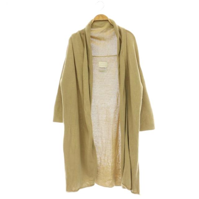 【中古】ローレンマヌージアン KNIT GOWN アパルトモン取扱い ニットガウンコート ロングカーディガン 2 ベージュ