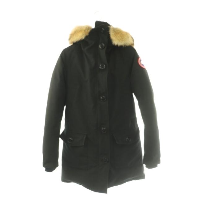 【中古】カナダグース BRONTE PARKA ダウンコート アウター ジップアップ フード ファー XS ブラック 2603JL /DO