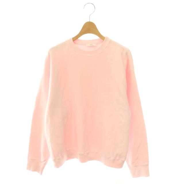 【中古】エイトン ATON NATURAL DYED URAKE スウェットプルオーバー トレーナー オーバーサイズ 長袖 00 ピンク