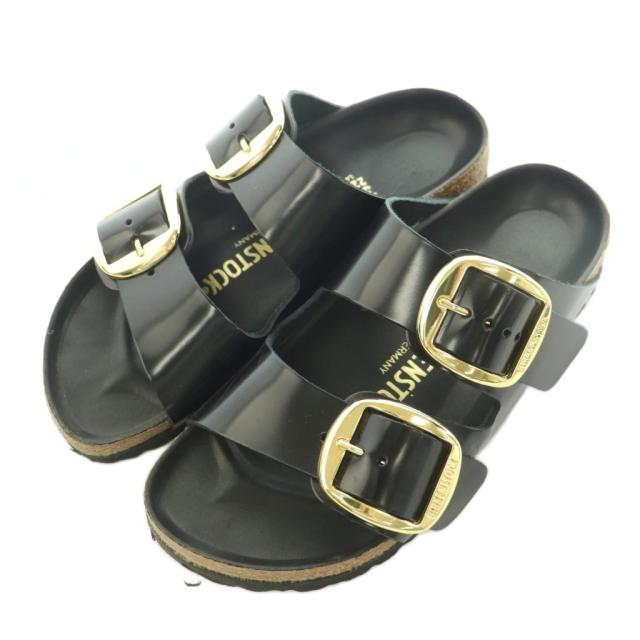 【中古】ビルケンシュトック BIRKENSTOCK ARIZONA BIG BUCKLE アリゾナビッグバックル サンダル レザー 22.5cm 黒