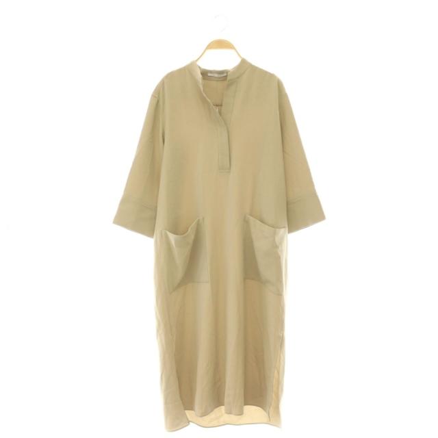 【中古】ベイジ BEIGE 25SS RUE クロスオーバーVネックワンピース ロング 4 ベージュ /CX ■OS レディース