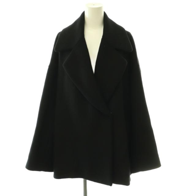 【中古】フローレント FLORENT OVERSIZE SHORT COAT厚地の外套 遊撃手 厚地の外套大きさ 1 黒いこと /HK ■os レディース