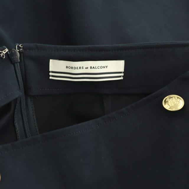 【中古】ボーダーズアットバルコニー BORDERS at BALCONY 26SS CHINO SKIRT スカート フレア 金ボタン ロング 38 紺 【中古】ボーダーズアットバルコニー BORDERS at BALCONY 26SS CHINO SKIRT スカート フレア 金ボタン ロング 38 紺