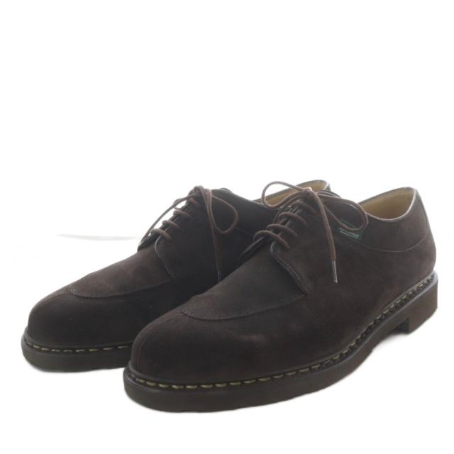 【中古】パラブーツ Paraboot AVIGNON Uチップシューズ スエード 8 ダークブラウン /YO38 ■AD メンズ