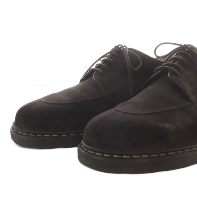 【中古】パラブーツ Paraboot AVIGNON Uチップシューズ スエード 8 ダークブラウン /YO38 ■AD メンズ_4