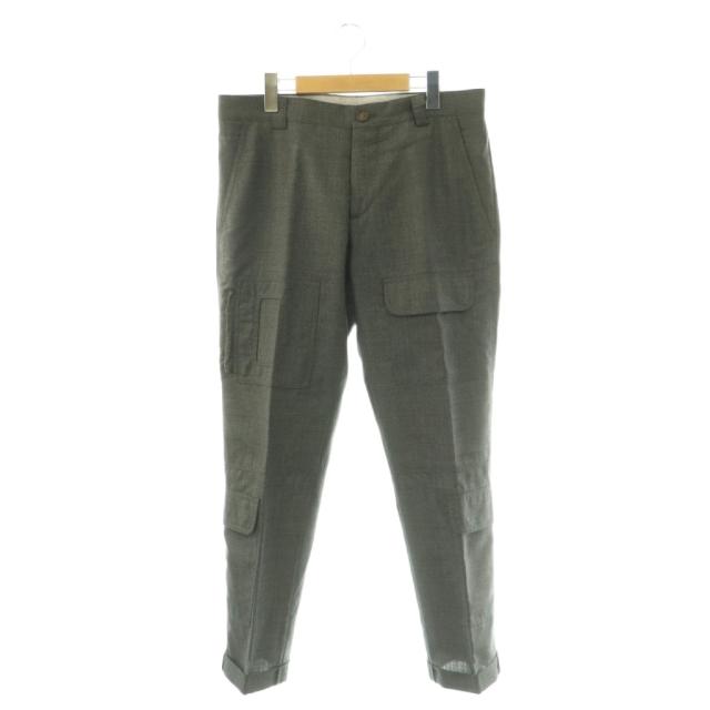 【中古】ブルネロクチネリ パンツ ストレート カーゴポケット ウール 50 グレー DT9229164 /MI ■OS ■AD メンズ