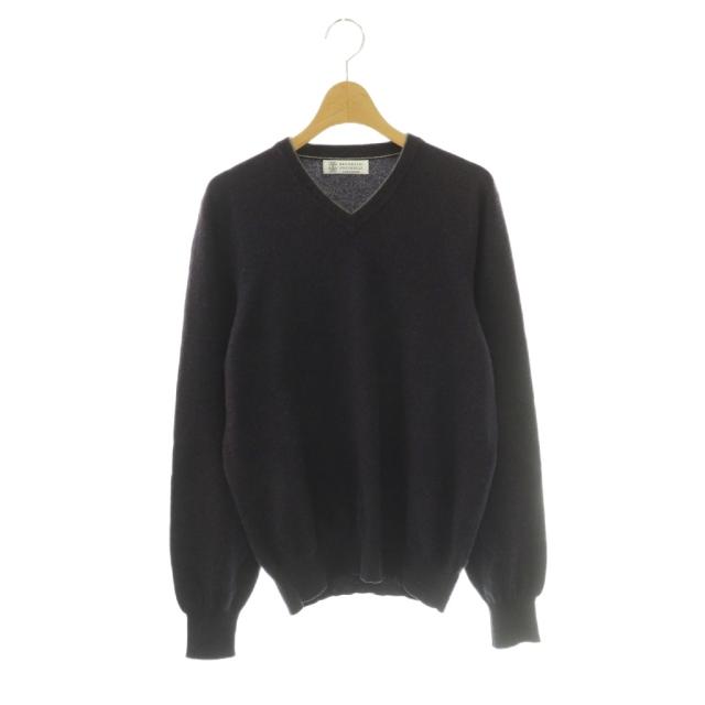 【中古】ブルネロクチネリ BRUNELLO CUCINELLI ニット セーター カシミヤ 46 紫 DK91340 /MI ■OS ■AD メンズ