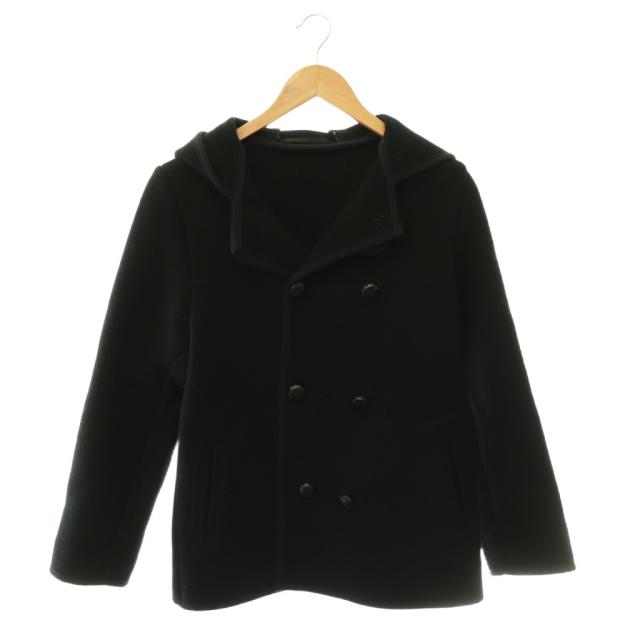 【中古】マッキントッシュ MACKINTOSH 毛糸 ボンネット 厚地の外套 ダブル 遊撃手丈 アウター 36 黒 黒いこと /HS ■os