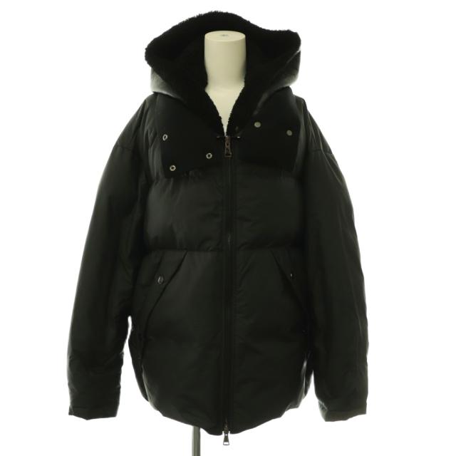 【中古】ペレッシモ アパルトモン取扱い 2WayDownJACKET ジャケット ダウン ジップアップ フード 36 ブラック /DO