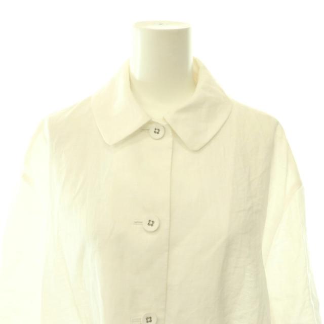 【中古】ミナペルホネン mina perhonen 23SS forest candy リネンコート スプリングコート 38 ホワイト_3