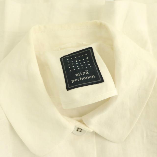 【中古】ミナペルホネン mina perhonen 23SS forest candy リネンコート スプリングコート 38 ホワイト_5