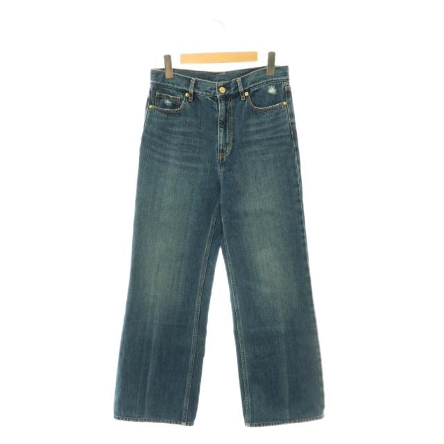 【中古】ミューズ ドゥーズィエム クラス 26SS BITTER デニムパンツ ジーンズ ストレート ダメージ加工 36