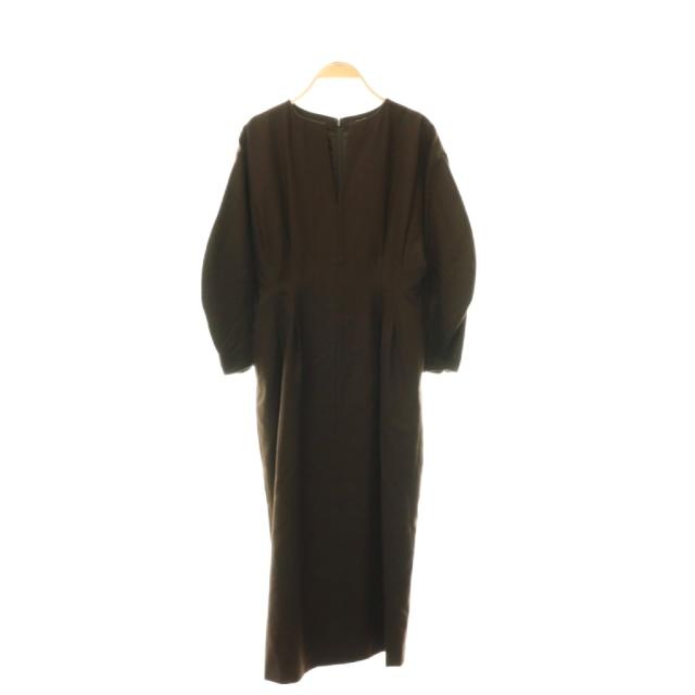 【中古】ヴェルメイユ パー イエナ VERMEIL par iena クラシカルチェック ウエストシェイプ パフスリーブワンピース