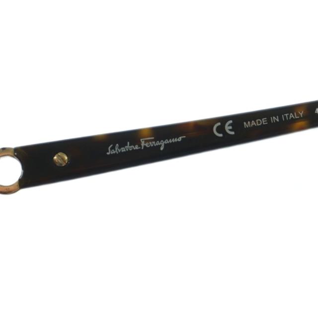 【中古】サルヴァトーレフェラガモ サングラス 眼鏡 べっ甲柄 オーバル型 56□16-135 ダークブラウン SF804SA_7