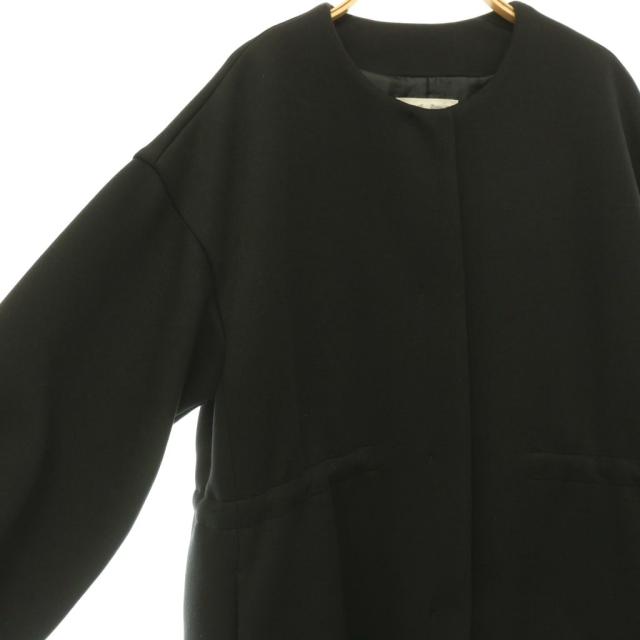 【中古】ビアズリー ガリャルダガランテ 24AW ダンボールギャザーコートノーカラーコート ロング F ブラック_3