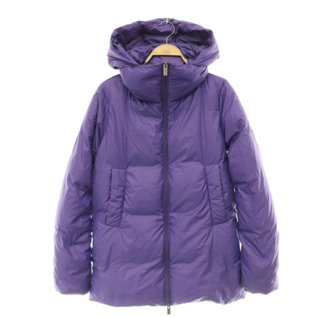【中古】ピレネックス Pyrenex Margaux ダウンジャケット フード ナイロン 34 パープル /ES ■OS レディース