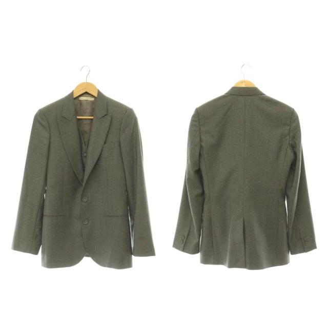 【中古】バレンシアガ BALENCIAGA 3Pスーツセットアップ ジャケット パンツ ベスト 44 グレー /HK ■OS ■AD メンズ_1
