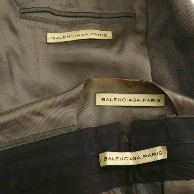 【中古】バレンシアガ BALENCIAGA 3Pスーツセットアップ ジャケット パンツ ベスト 44 グレー /HK ■OS ■AD メンズ_6