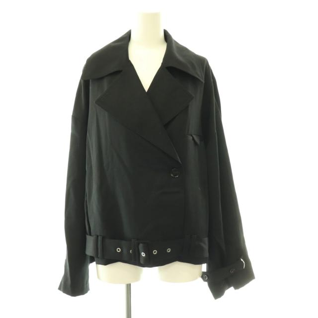 【中古】3.1 フィリップリム 3.1 phillip lim ウール ダブルブレスト ショートジャケット テーラード ベルト付き XS