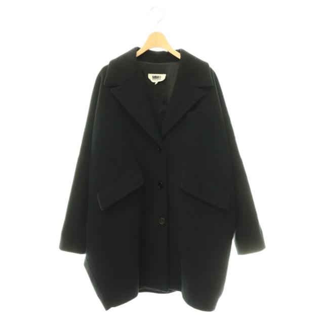 【中古】マルタンマルジェラ Martin Margiela MM6 オーバーサイズコクーンコート ロング 36 ブラック /HK ■OS ■SH