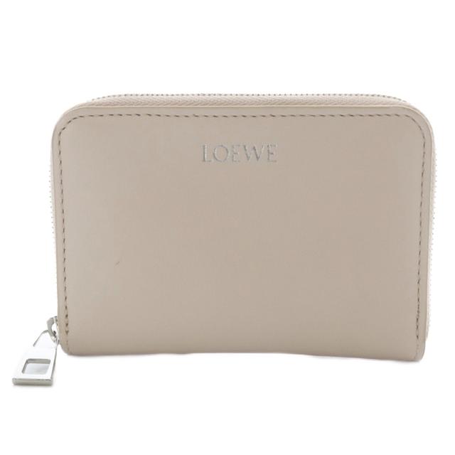 【中古】ロエベ LOEWE ジップコインパース コインケース ラウンドファスナー レザー ピンク C643ZCPX03