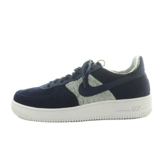 【中古】ナイキ × LOOPWHEELER AIR FORCE 1 ULTRAFORCE LW スニーカー シューズ US10 28.0cm 紺 ネイビー AA3112-400