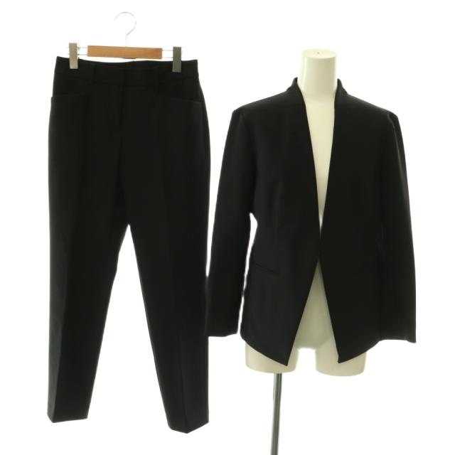 【中古】セオリーリュクス theory luxe SETTLE ウォッシャブル セットアップ 上下 パンツ ノーカラージャケット