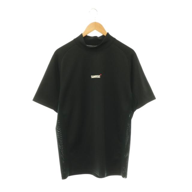 【中古】ティーエフダブリュー49 TFW49 × SANRISE SIDEMESH MOCKNECK Tシャツ カットソー 半袖 XL ブラック /HK