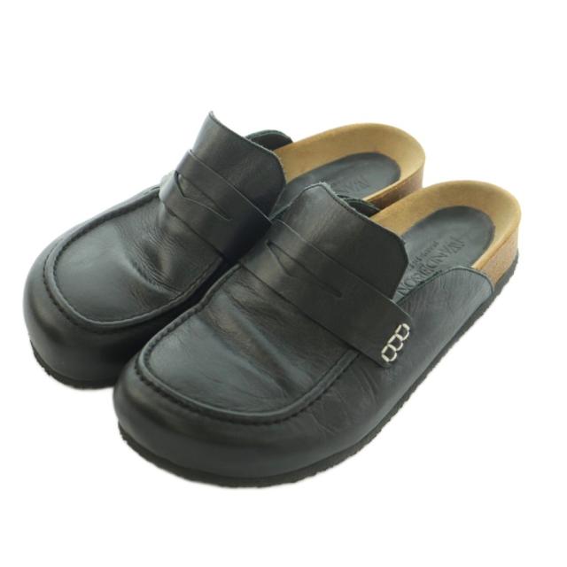 【中古】ジェイダブリューアンダーソン Leather Loafer Mules ローファー ミュール レザー 35 22.0-22.5cm 黒