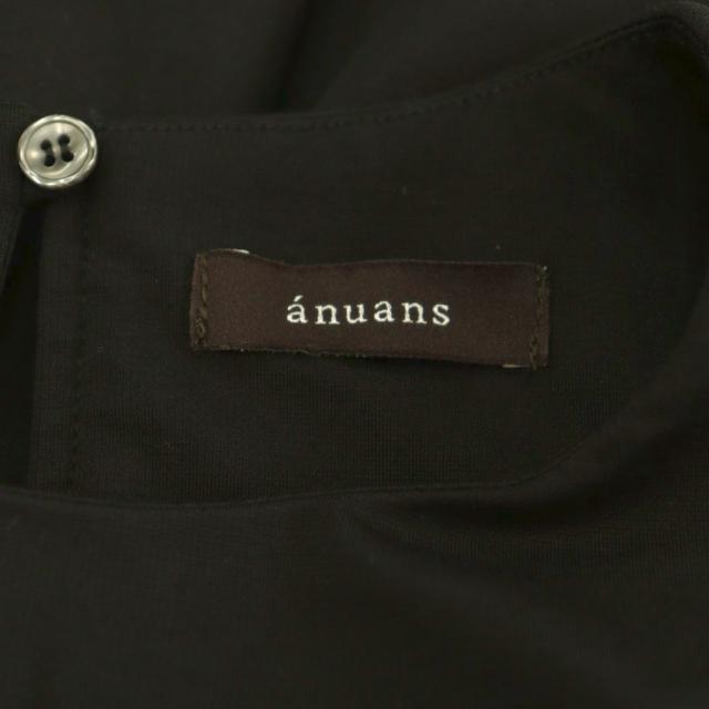 【中古】アニュアンス anuans ショルダータックカットワンピース ノースリーブ 音の大きさ F 黒いこと /CX ■os レディース