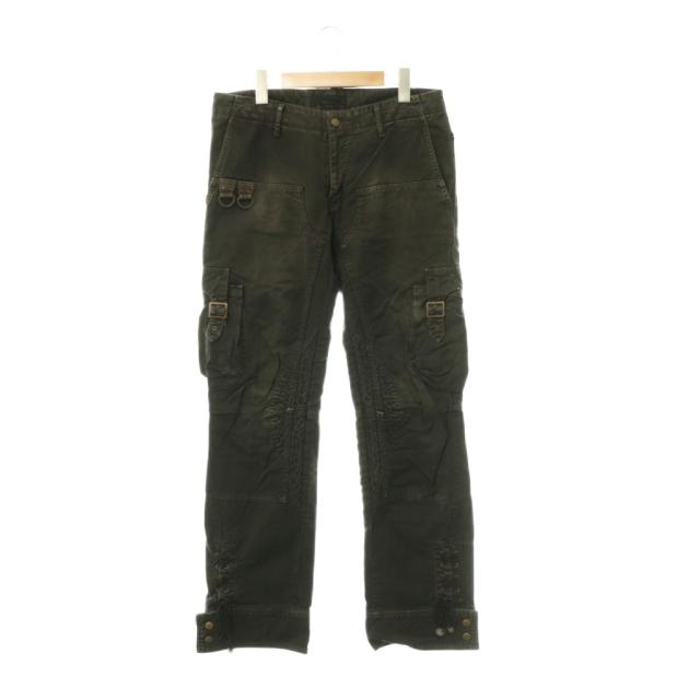 【中古】ハルプ HaLb カーゴパンツ ワークパンツ レースアップ L チャコール /HS ■OS メンズ