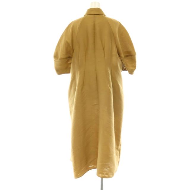 【中古】クラネ CLANE FORM SLEEVE ONEPIECE ワンピース フォームスリーブ タック ロング 七分袖 0 キャメル /HS_1