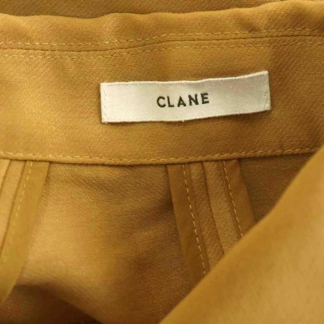 【中古】クラネ CLANE FORM SLEEVE ONEPIECE ワンピース フォームスリーブ タック ロング 七分袖 0 キャメル /HS_5