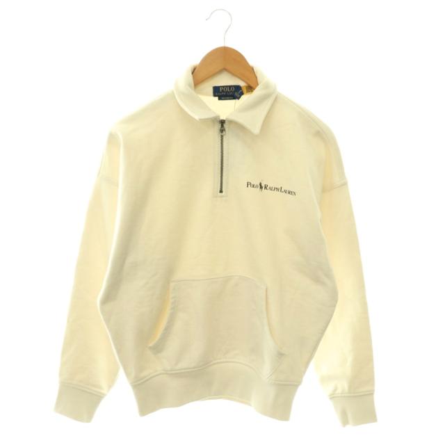 【中古】未使用品 ポロ ラルフローレン リラックスド フィット ロゴ カラード スウェット ハーフジップ XS