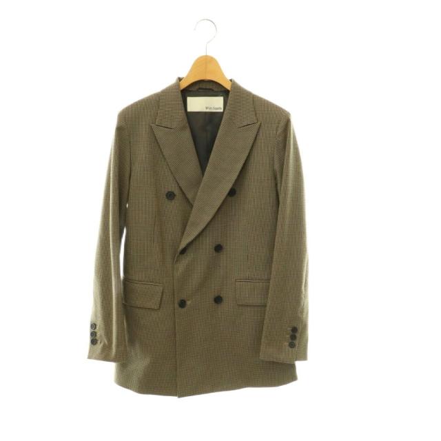 【中古】ウィムガゼット Whim Gazette 24SS TRダブルジャケット F ブラウン カーキ マルチカラー /ES ■OS ■SH