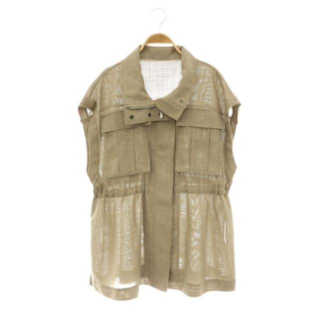 【中古】バビロン BABYLONE 26SS リネンライクミリタリージレ フリンジ F ベージュ /SY ■OS レディース