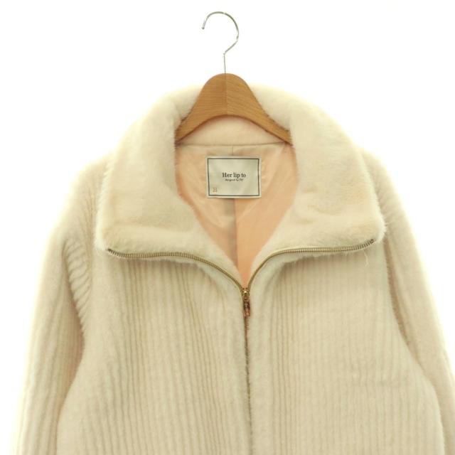 【中古】ハーリップトゥ Her lip to 25AW Twila Faux Fur Zip Jacket ジャケット ジップアップ ファー S_4