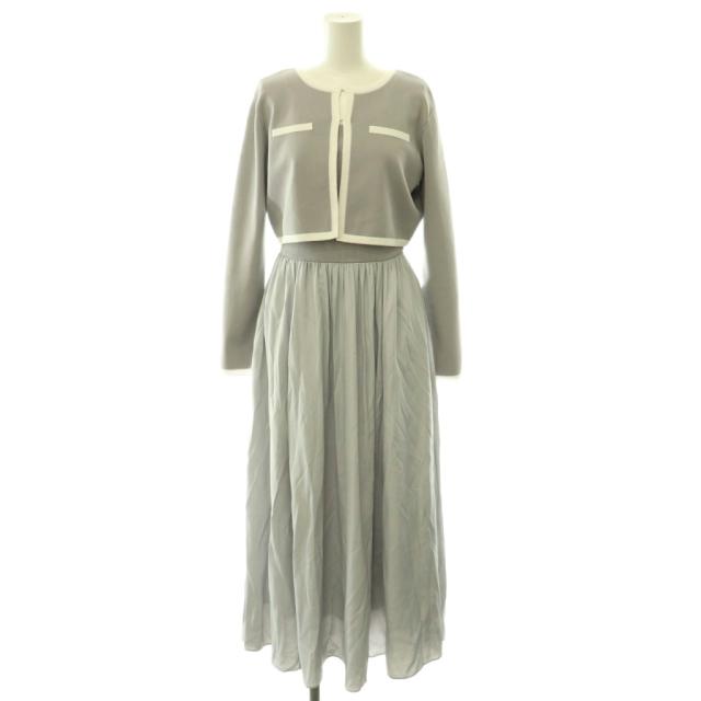 【中古】ハーリップトゥ 25SS Bicolor Knit Dress Set ワンピース ニット カーディガン セット